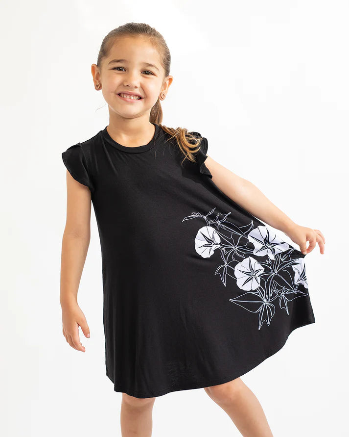 【Puahina(プアヒナ)】ウアラ・ケイキ・ドレス Black(ʻUala Keiki Dress Black)※9月末発送