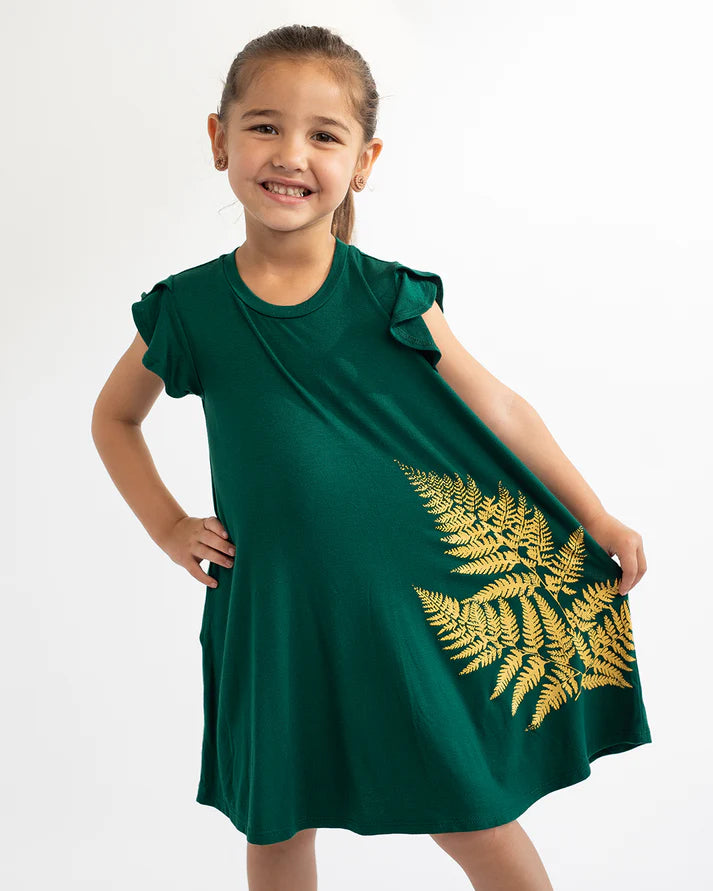 【Puahina(プアヒナ)】パラパライ・ケイキ・ドレス Green(Palapalai Keiki Dress Green)※9月末発送
