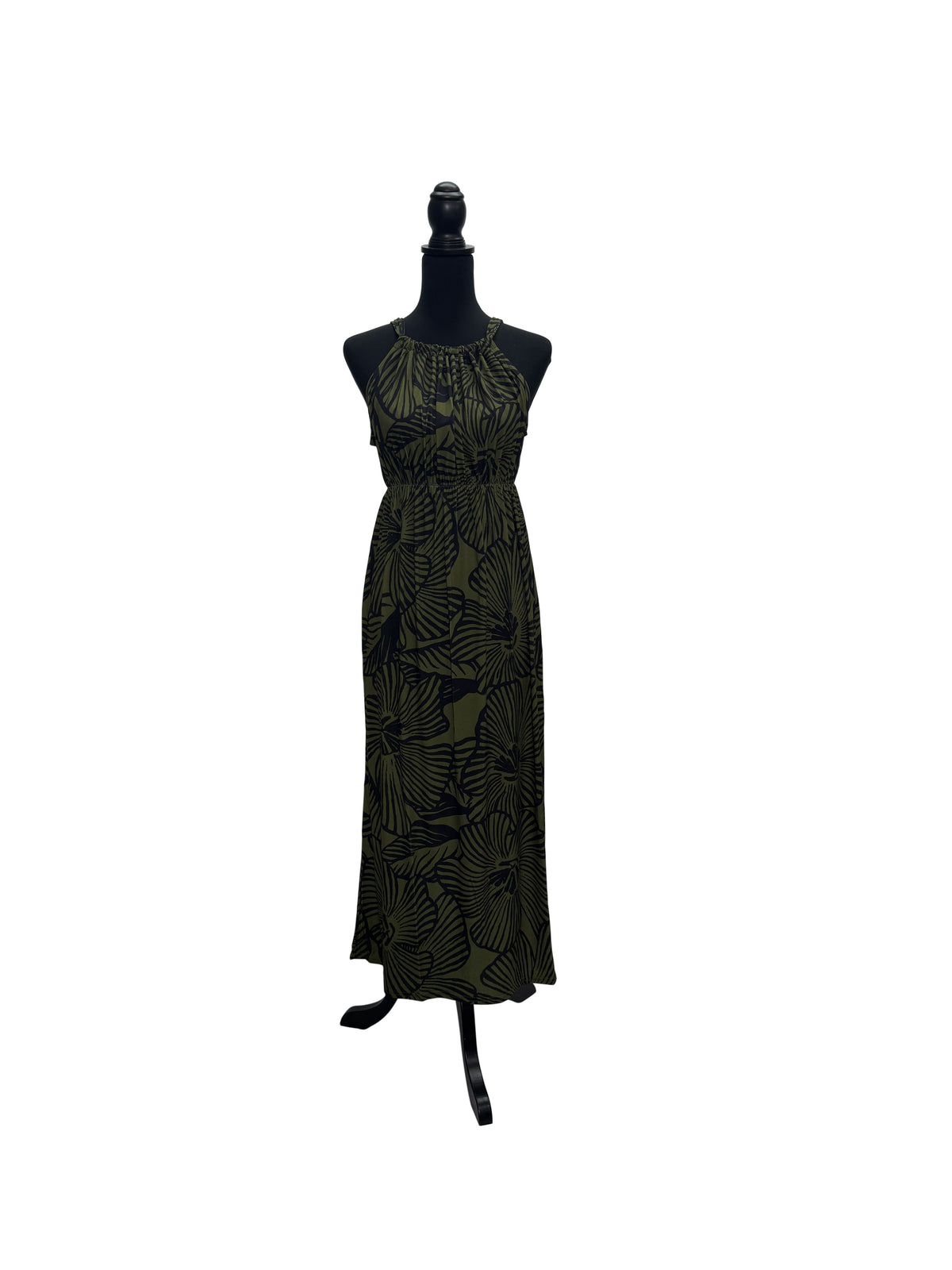 【LAHAINAMOON】バックリボンワンピース_lahaina-0002-hibiscus‐khaki
