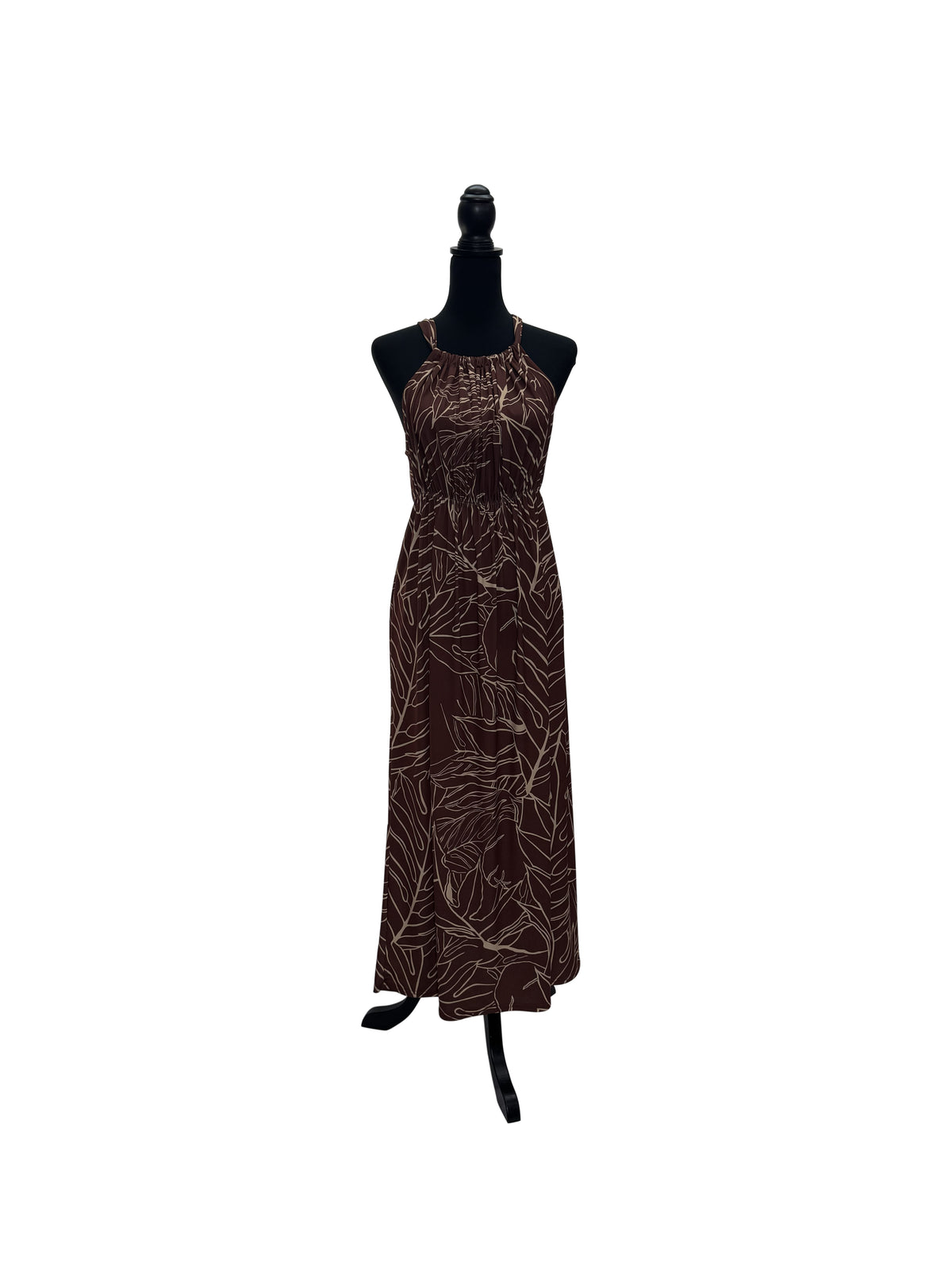 【LAHAINAMOON】バックリボンワンピース_lahaina-0002-monstera-brown