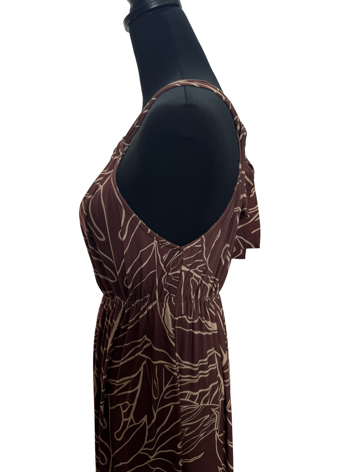 【LAHAINAMOON】バックリボンワンピース_lahaina-0002-monstera-brown