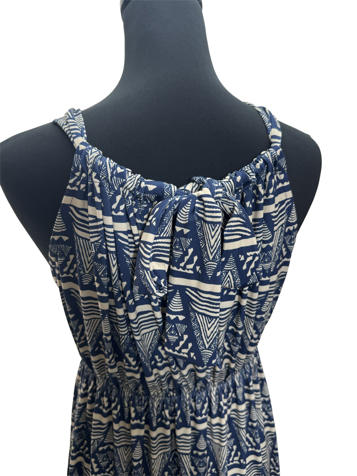 【LAHAINAMOON】バックリボンワンピース_lahaina-0002-tapa-triangle-navy