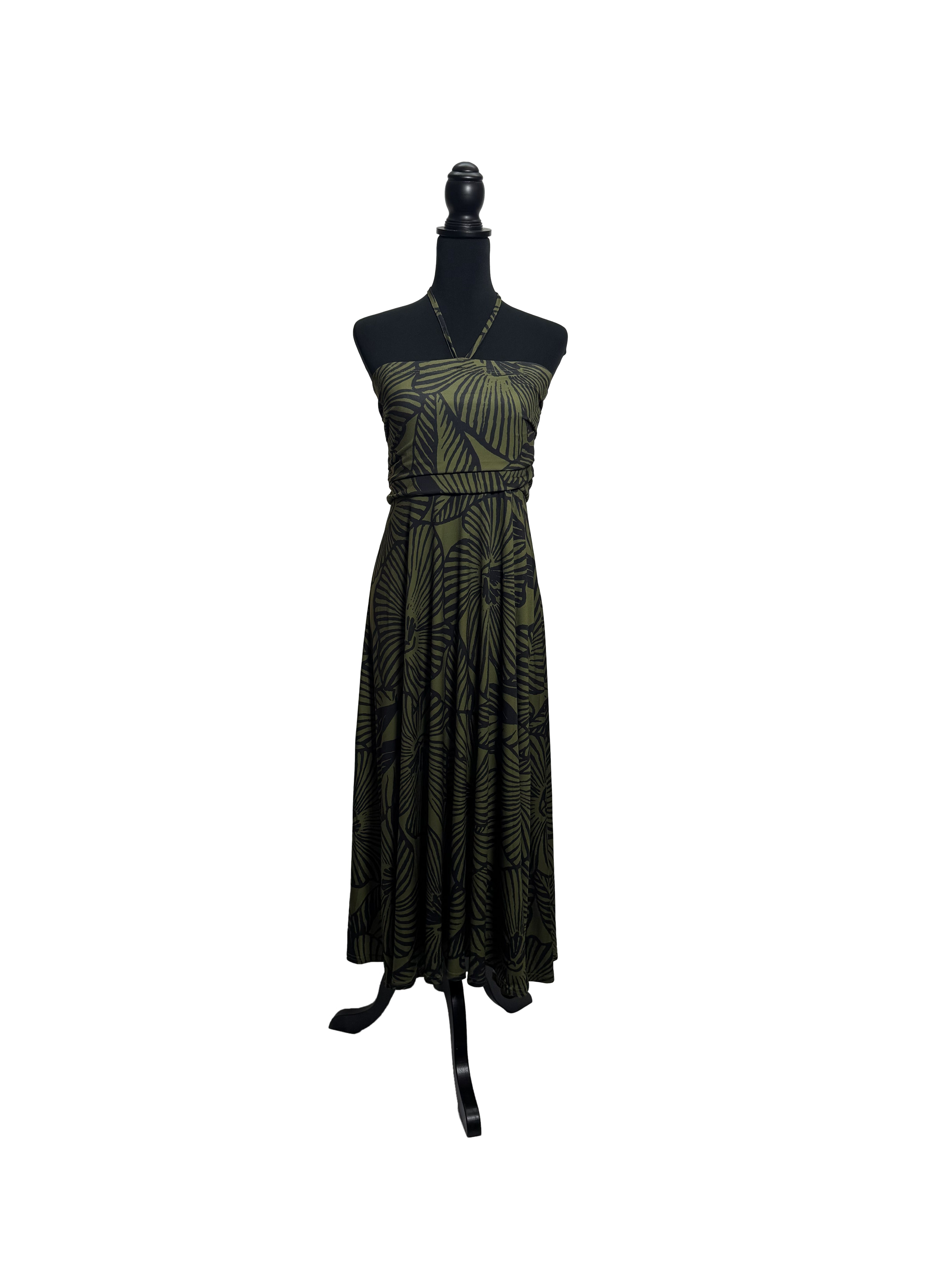 LAHAINAMOON】ホルダーネックワンピース_lahaina-0003-hibiscus-khaki