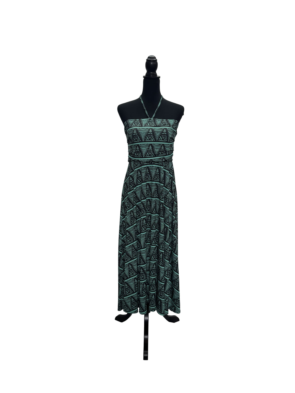 【LAHAINAMOON】ホルダーネックワンピース_lahaina-0003-tapa-triangle-green