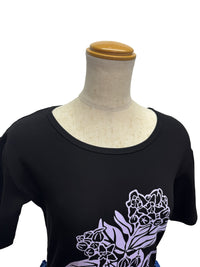 【LAHAINAMOON】5分袖Tシャツ_lahaina-0014-black-crownflower-XL