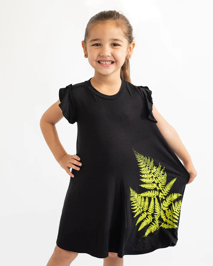 【Puahina】パラパライ・ケイキ・ドレス Black（Palapalai Keiki Dress Black）※6月末発送