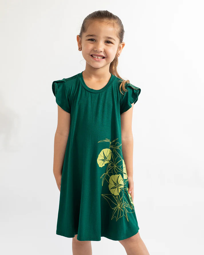 【Puahina】ウアラ・ケイキ・ドレス Green（ʻUala Keiki Dress Green）※6月末発送