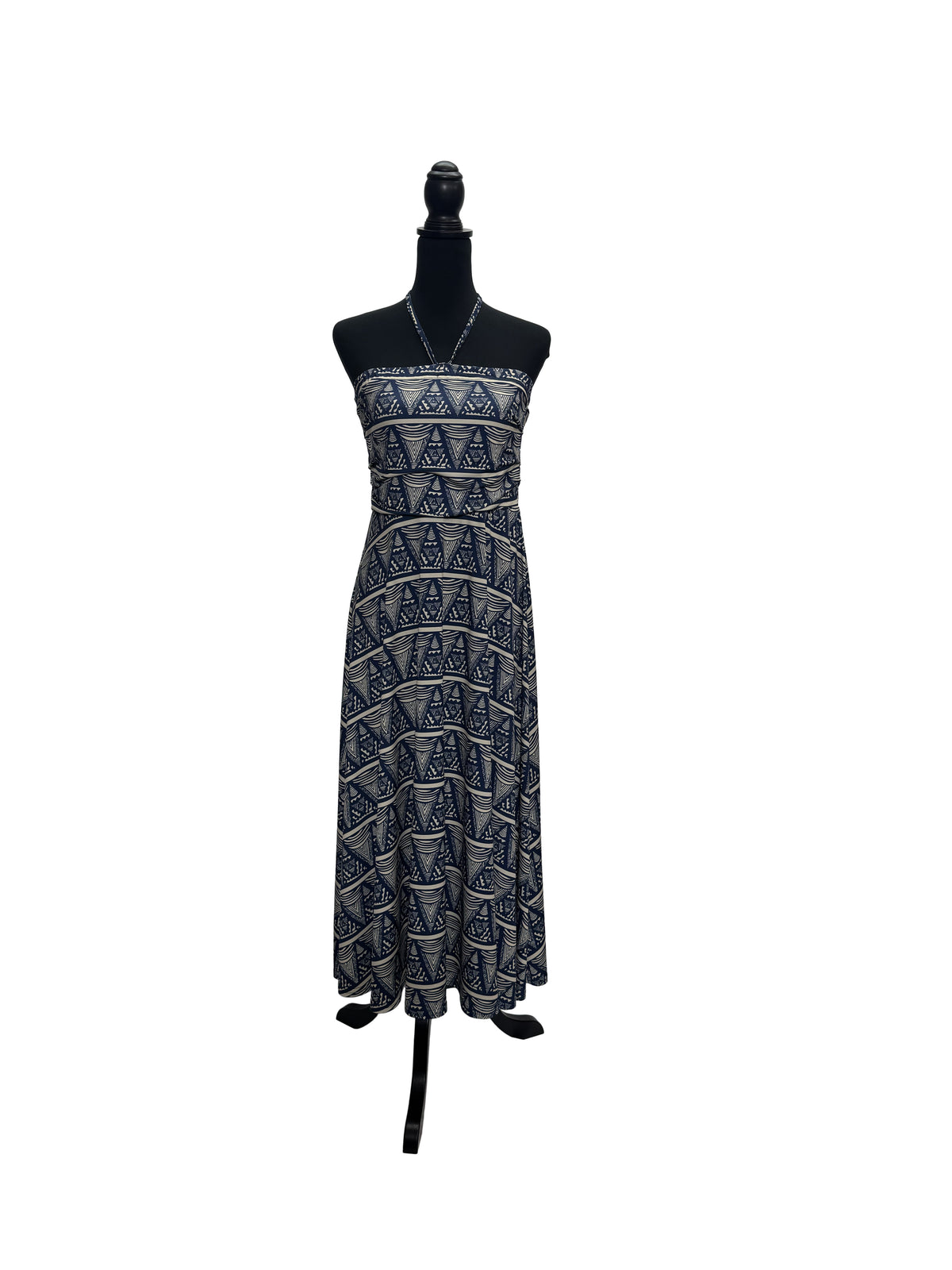 【LAHAINAMOON】ホルダーネックワンピース_lahaina-0003-tapa-triangle-navy