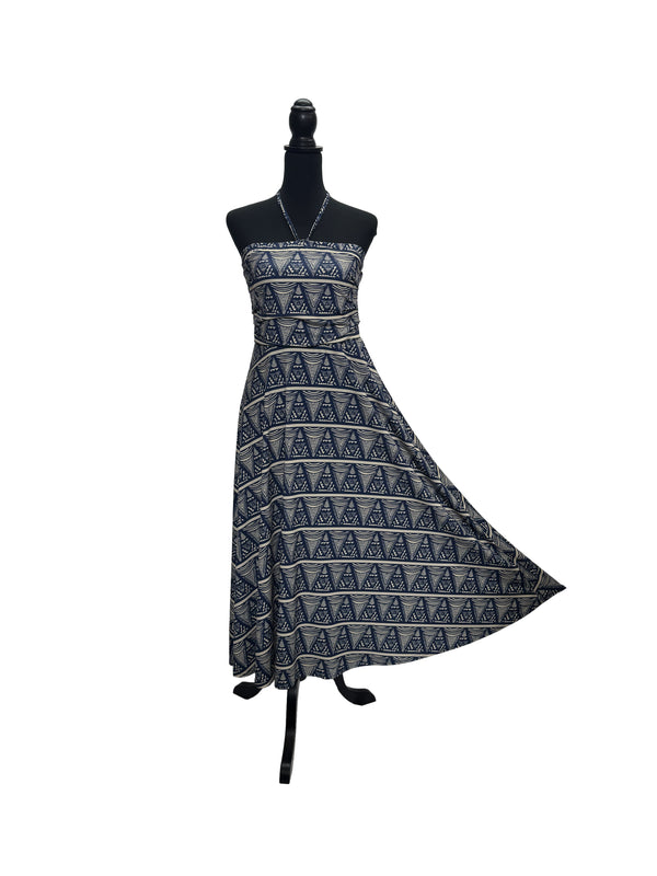 【LAHAINAMOON】ホルダーネックワンピース_lahaina-0003-tapa-triangle-navy