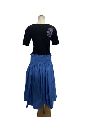 【LAHAINAMOON】5分袖Tシャツ_lahaina-0014-black-crownflower-L