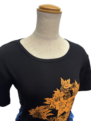 【LAHAINAMOON】5分袖Tシャツ_lahaina-0014-black-ilima-XL