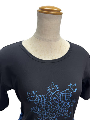 【LAHAINAMOON】5分袖Tシャツ_lahaina-0014-black-quilt-XL