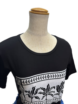 【LAHAINAMOON】5分袖Tシャツ_lahaina-0014-black-tiileaf-XXL