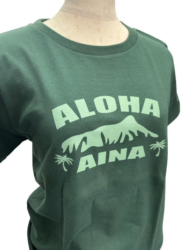 【フラダンス 衣装】半袖Tシャツ_lahaina-0015-green-alohaaina-GL